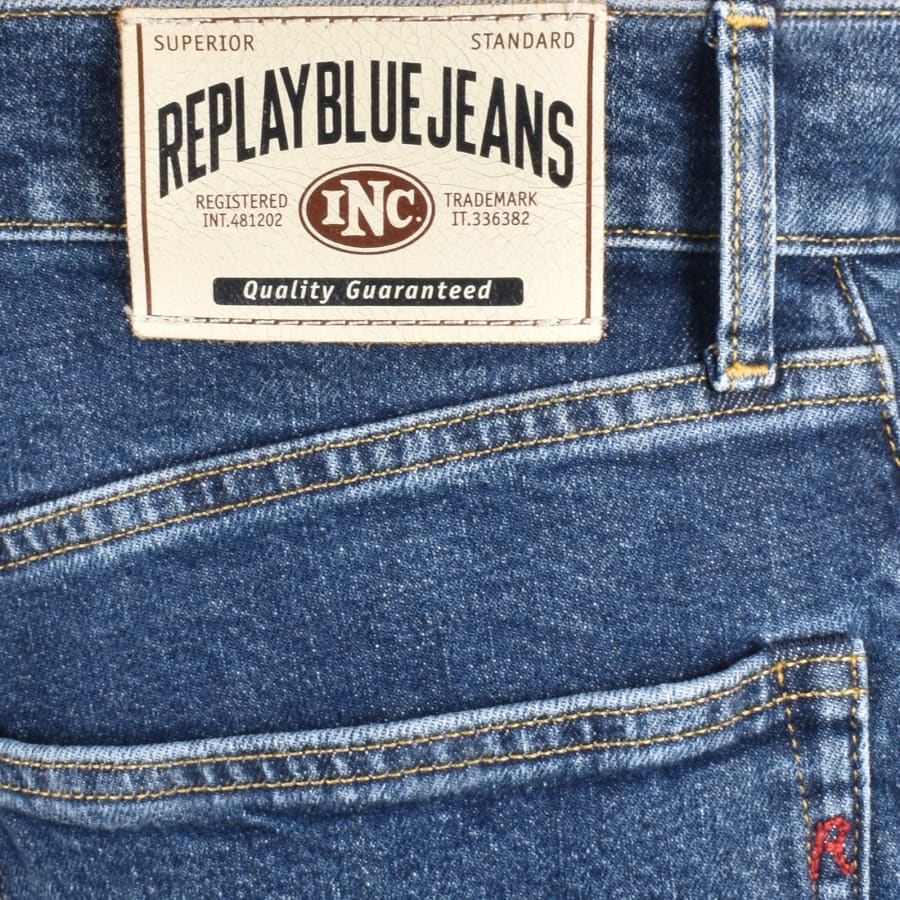 Replay M9Z1 Straight Jeans Mid Wash Blue | Mainline Menswear
